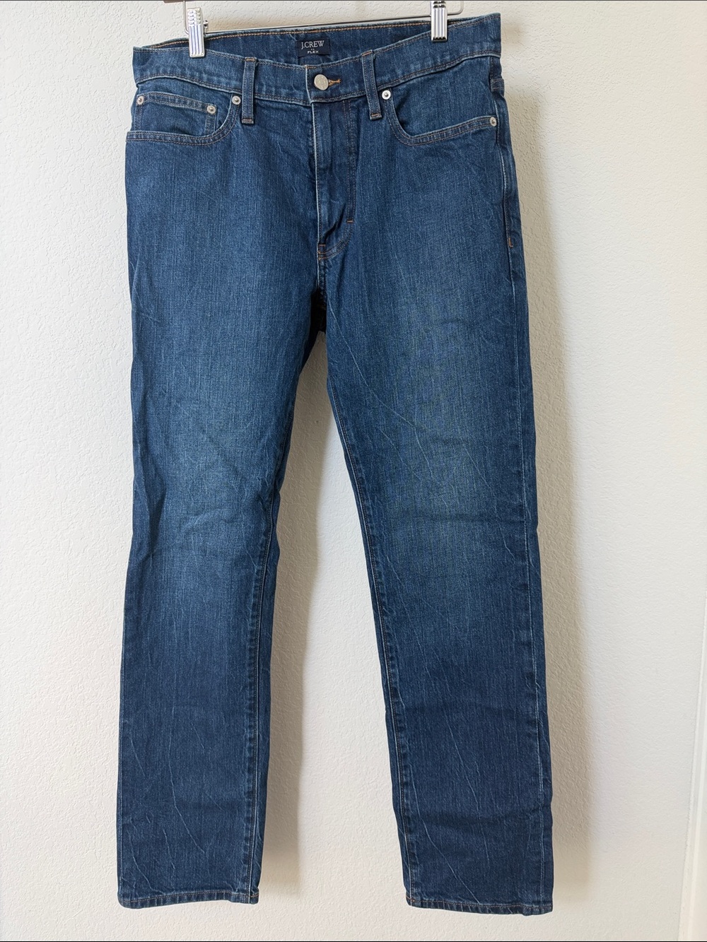 J. Crew Men's Dark Blue Straight-Leg Jeans w31 L32